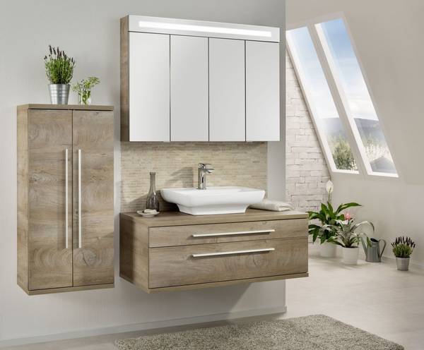 Waschbeckenunterschrank Stanford Braun Braun - Holzwerkstoff - 112 x 43 x 56 cm