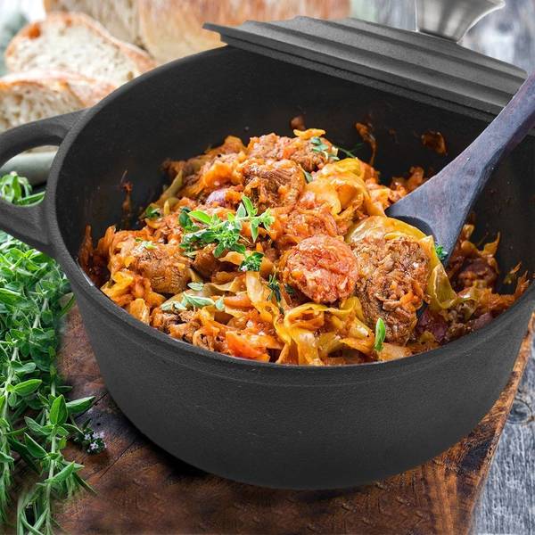 Topf 113302 Schwarz - Gusseisen - 24 x 12 x 31 cm