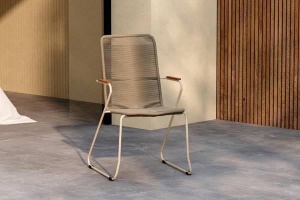 Chaise de jardin Bois Beige - Métal - 63 x 93 x 65 cm