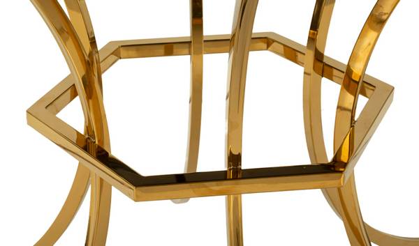 Esstisch Shanty Gold - Metall - 100 x 80 x 100 cm