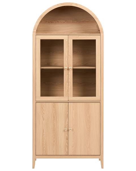 Vitrine MONTREAL Braun - Bambus - 78 x 180 x 39 cm