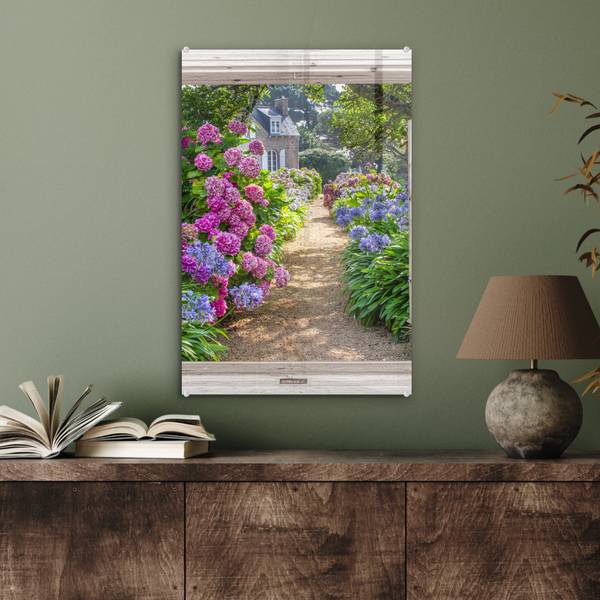 ACRYLGLASBILD Hortensie 40 x 60 cm