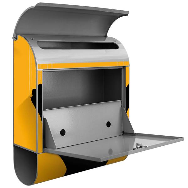 Briefkasten Stahl Scratch Grau - Stahl - 38 x 46 x 13 cm