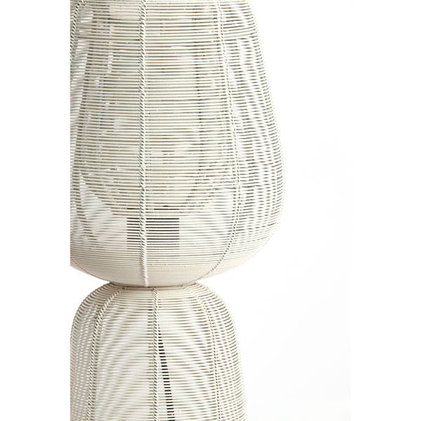Tischleuchte Aboso Weiß - Durchmesser Lampenschirm: 18 cm