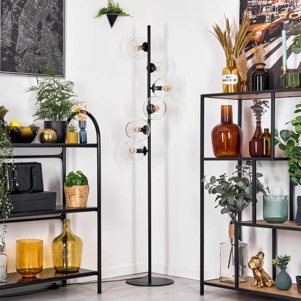 Stehlampe Cesaro Aluminium - Klarglas - 17 x 160 x 83 cm