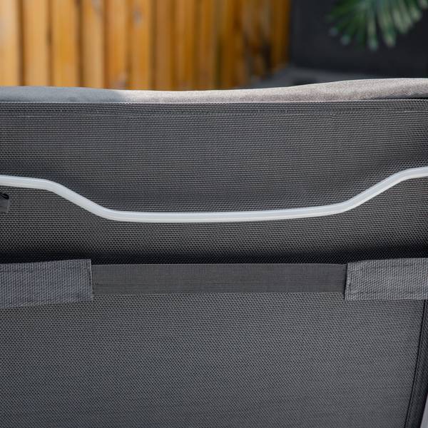 Sonnenliege BB4785 Schwarz - Metall - 64 x 101 x 137 cm