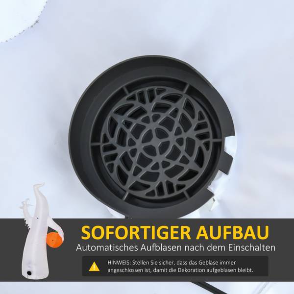 Geist Halloween 844-399V90 Weiß - Textil - 65 x 180 x 105 cm