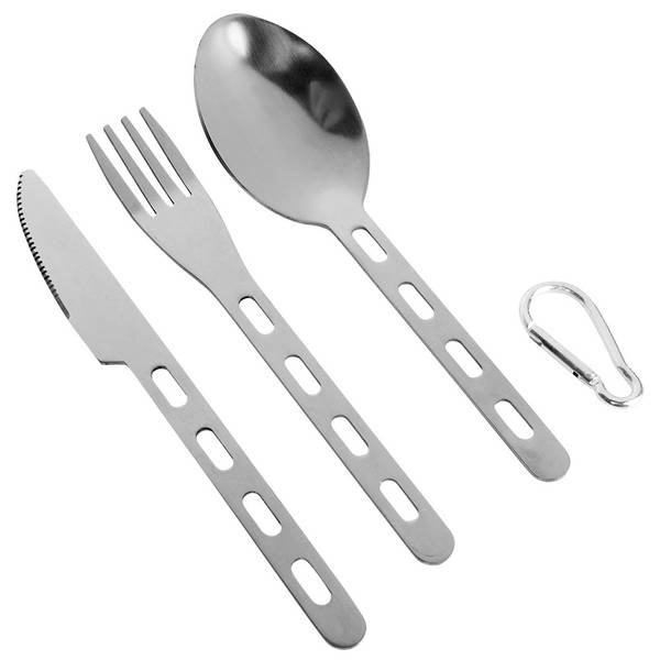 Reisebesteck 3-tlg. Set 139807 Silber - Edelstahl - 8 x 3 x 22 cm
