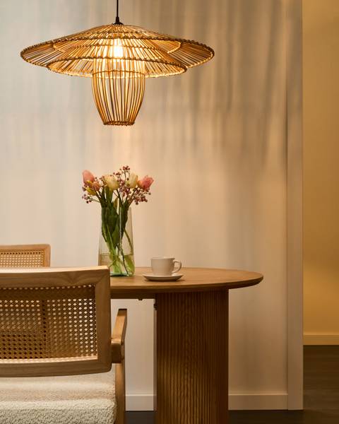 Pendelleuchten BOTIJAS Blau - Rattan - 66 x 150 x 66 cm
