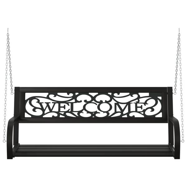 Hollywoodschaukel 317143 Schwarz - Stahl - 125 x 42 x 54 cm