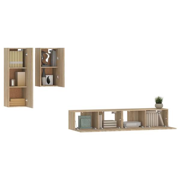 TV-Schrank 4er Set D179 Eiche Sonoma Dekor