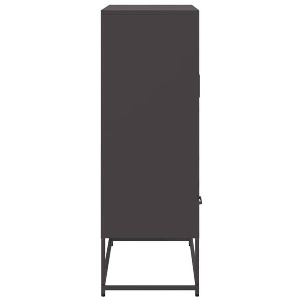 Highboard DE8520 Schwarz - Metall - 68 x 112 x 39 cm