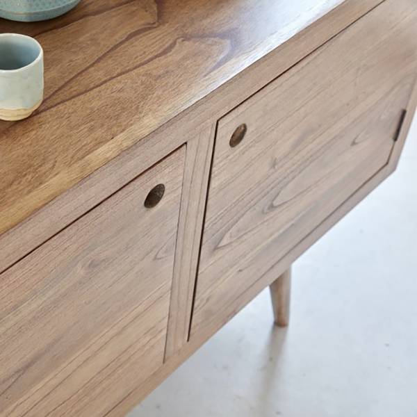 Kommode SACHA Beige - Massivholz - 120 x 84 x 45 cm