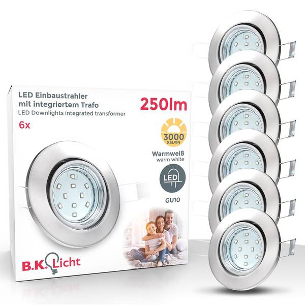 LED Einbauleuchte HILA Silber - ABS - 9 x 7 x 9 cm