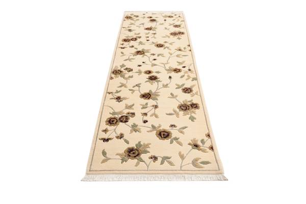 Tapis de passage Darya CDXXXIV Beige - Laine - 84 x 1 x 297 cm