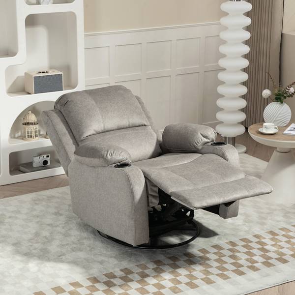 Relaxsessel 839-787V00BN Grau - Microfaser - Polyester - 95 x 102 x 87 cm