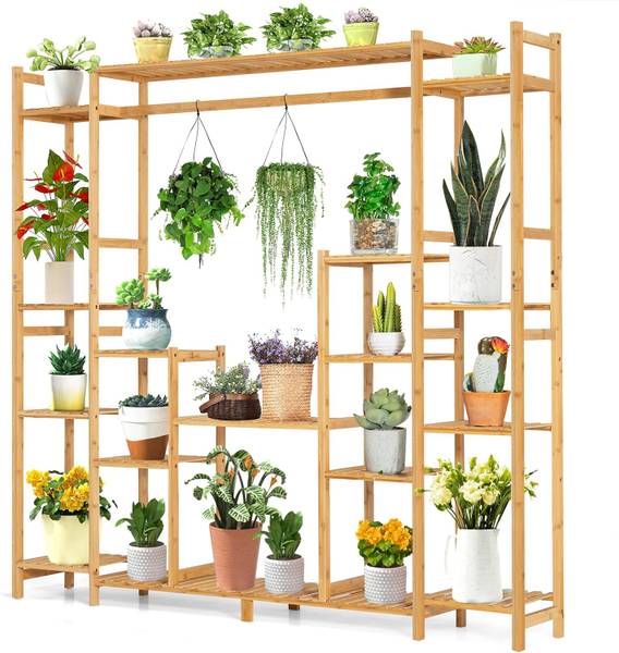 Blumenregal HZ10006 Braun - Bambus - 30 x 166 x 167 cm