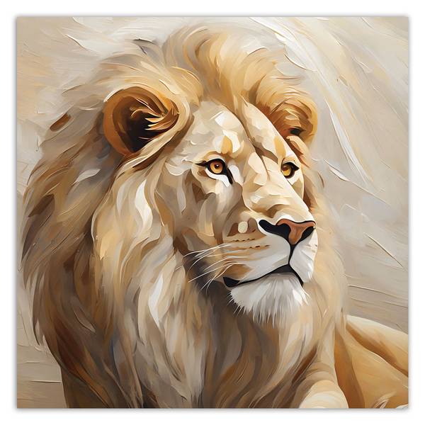 Wandbild löwe handgemalt 30 x 30 cm