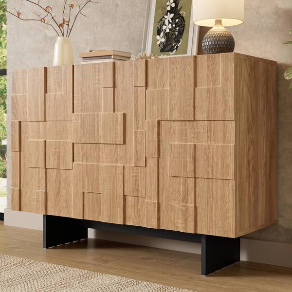 Dressoir MUTIM  Ⅱ bruin - plaatmateriaal op houtbasis - 34 x 76 x 105 cm
