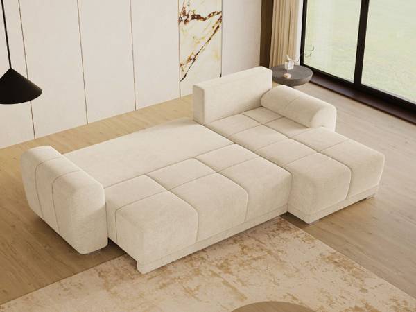 Ecksofa MONTI Beige - Ecke davorstehend rechts