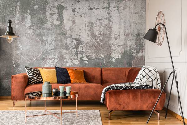 Fotobehang KLAPROZEN Beton Abstractie grijs - 135 x 90 x 90 cm