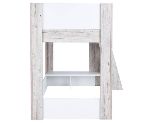Hochbett Bente Braun - Weiß - Holzwerkstoff - 208 x 141 x 142 cm