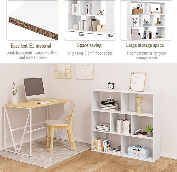 Regalwand Sofia Weiß - Holzwerkstoff - 100 x 106 x 30 cm