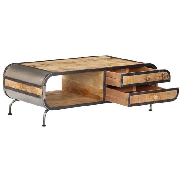 Couchtisch D357 Braun - Massivholz - 50 x 35 x 100 cm