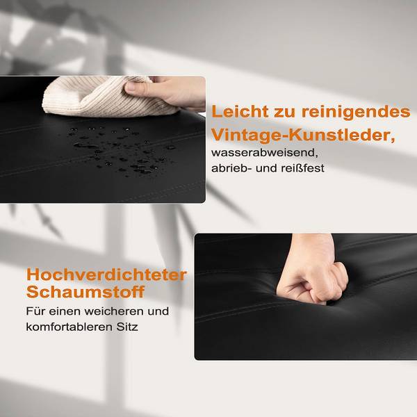 Schwingstuhl Zakaria (2er Set) Schwarz