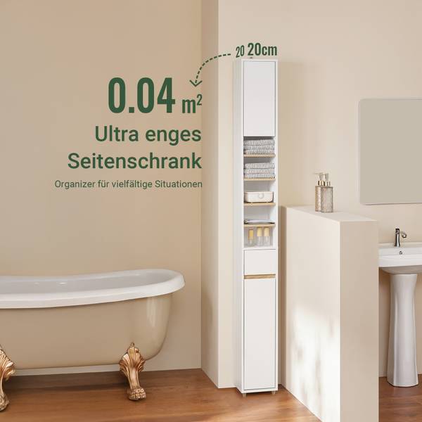 Badezimmer Hochschrank schmal BZR34-WN kaufen