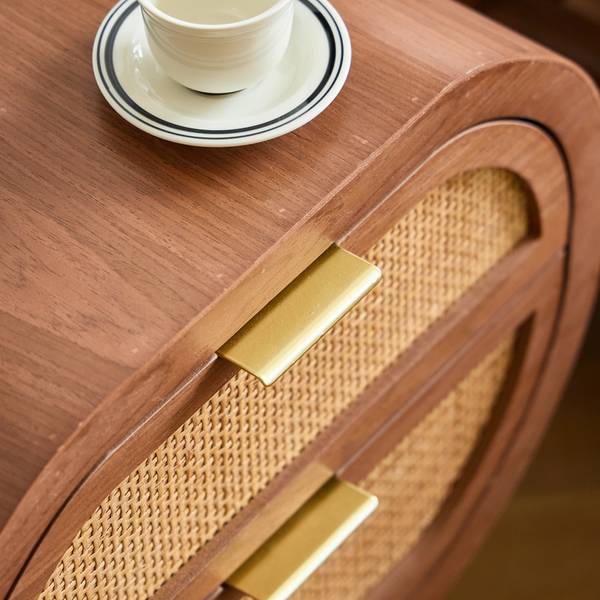 Nachttisch MALIRON Braun - Rattan - 46 x 64 x 34 cm
