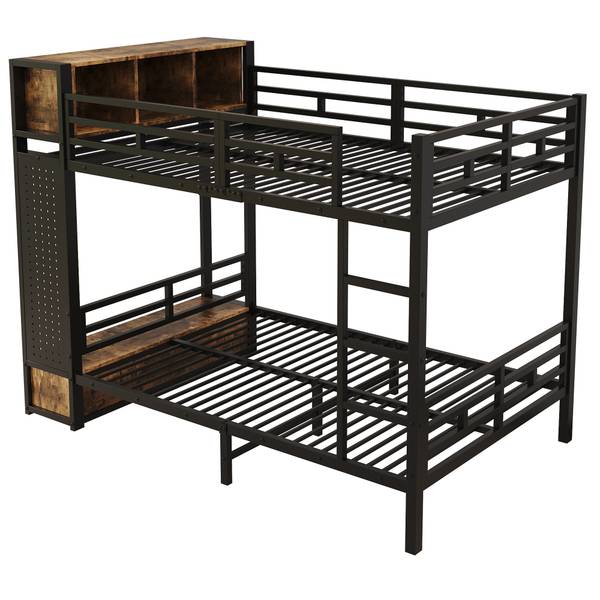 Etagenbett TIEHEI76 Ⅰ Schwarz - Metall - 126 x 177 x 234 cm