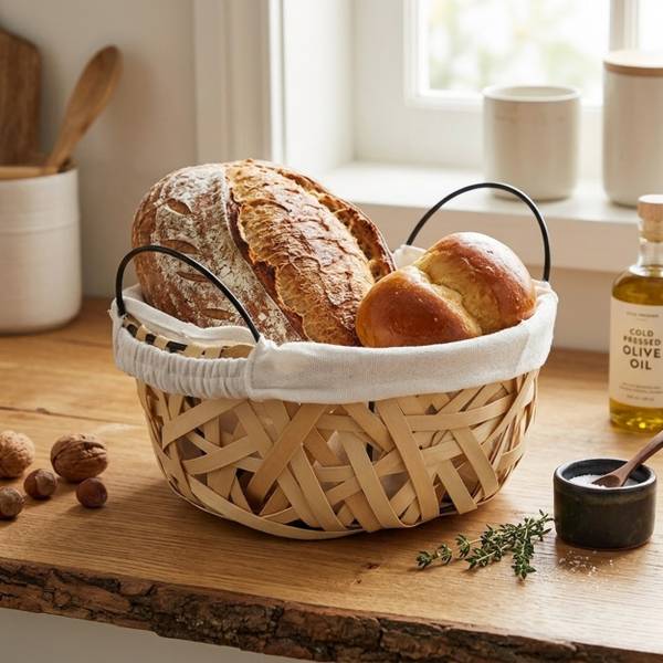 Brotkorb 19640 Beige - Naturfaser - 22 x 14 x 20 cm