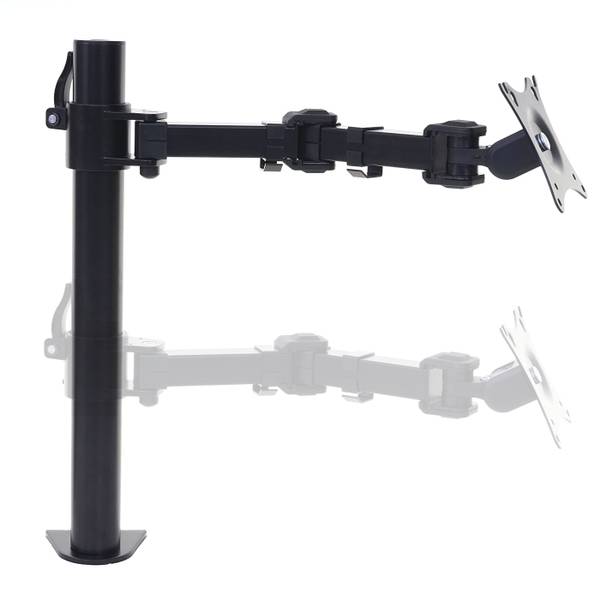 Support d'écran D38 bras rotatif Noir - Acier - 12 x 43 x 43 cm