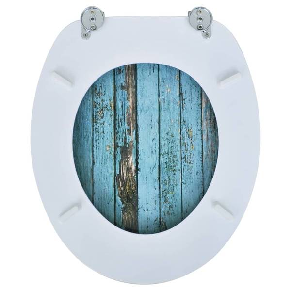 Siège de toilette 3002840-3 Bleu - Bois manufacturé - 38 x 1 x 44 cm