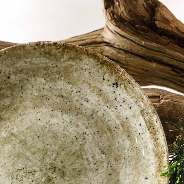 Set borden 6-delig Dessertbord ERATO beige - keramiek - 20 x 1 x 20 cm