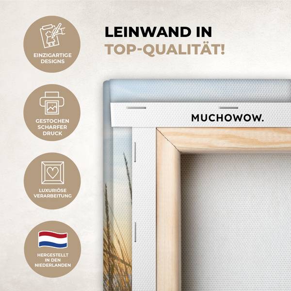 LEINWANDBILD Strand Sonnenuntergang 50 x 50 x 50 cm