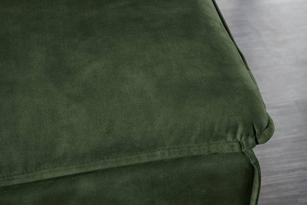 Hocker HEAVEN Grün - Polyester - Webstoff - Samt - Pappel - 100 x 42 x 100 cm