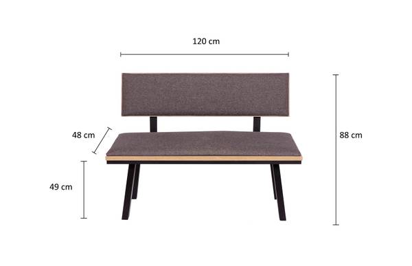 Essgruppe Die Elegante Ti II (3er Set) Schwarz - Grau - Eiche Dekor - Steingrau