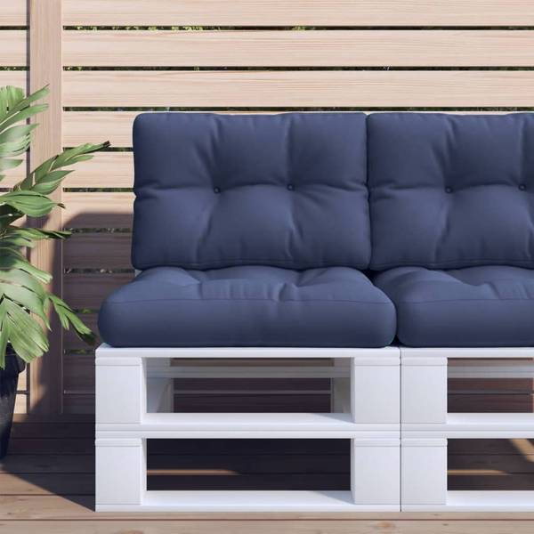 Pallet bankkussens 3005164-1 set van 2 marineblauw - 50 x 50 cm