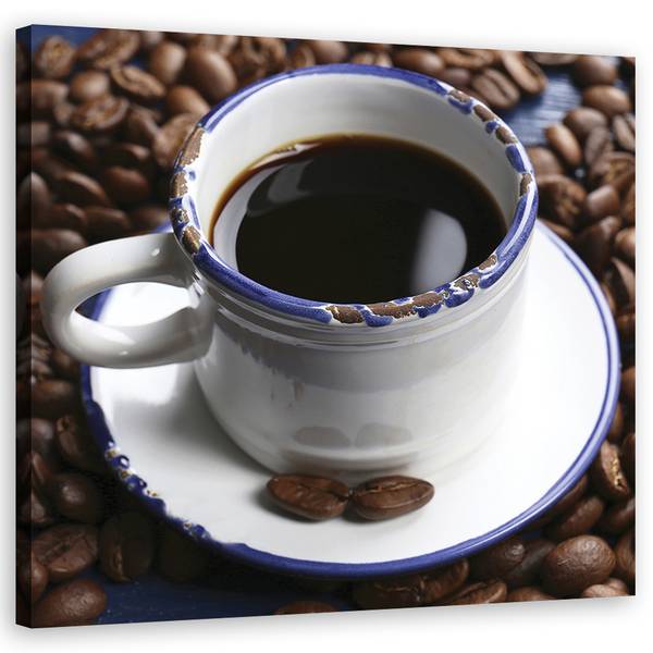 Tableau déco tasse de café 50 x 50 cm