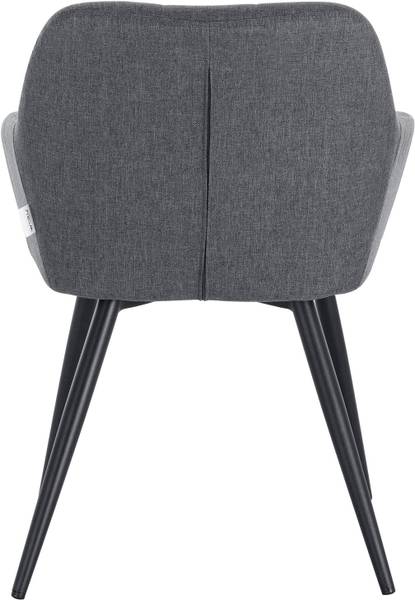 Esszimmerstuhl Manar (6er Set) Grau - Leinen - 55 x 81 x 43 cm
