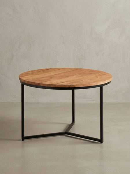Couchtisch CEIRA mit Dreibeingestell Beige - Akazie - 60 x 38 x 60 cm