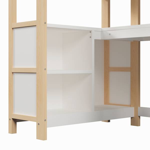 Hochbett Yaman Holz - Weiß