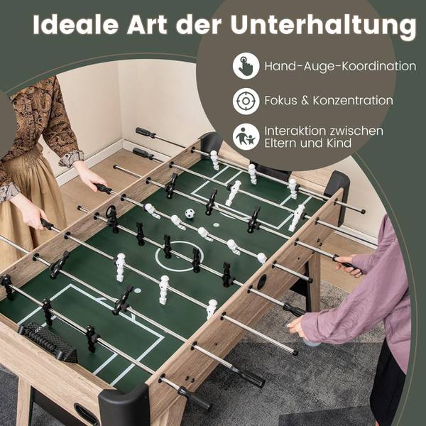 Tischkicker GK32218ZMDE Braun - Kunststoff - 68 x 83 x 138 cm