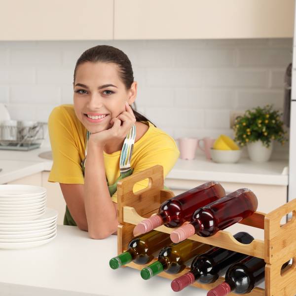 Etagère à vins pour 8 bouteilles Nombre de pièces dans le lot : 1