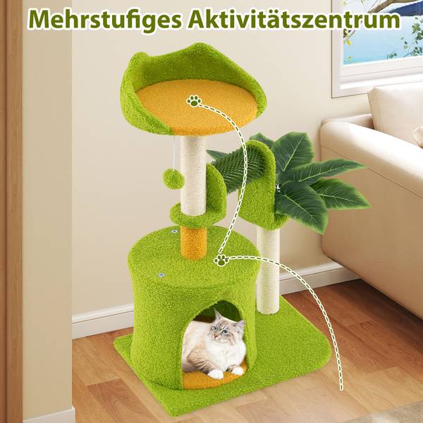 Katzenbaum BH32569SZDE Grün - Holzwerkstoff - 33 x 79 x 48 cm