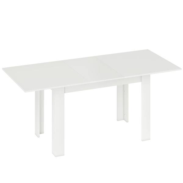 Ausziehbarer Esstisch 83A-280V92WT Weiß - Holzwerkstoff - 80 x 75 x 180 cm