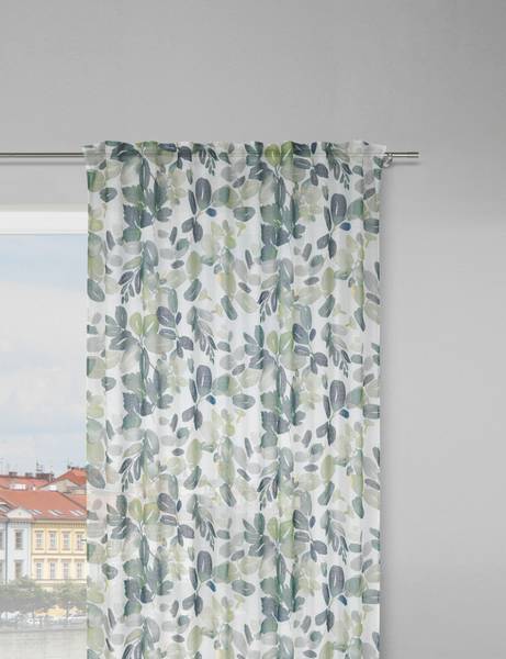 Fertigvorhang STEFFI Grün - Textil - 135 x 255 x 1 cm