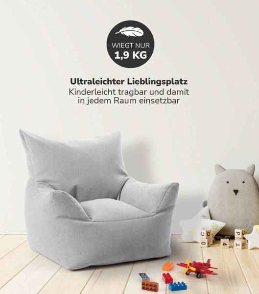 Kindersessel Webstoff Der Pausenheld Grau